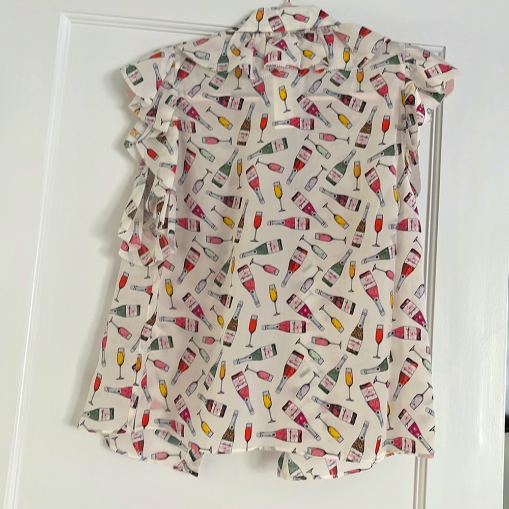 Alice + Olivia nwt button down ruffle top. So cute and flirty